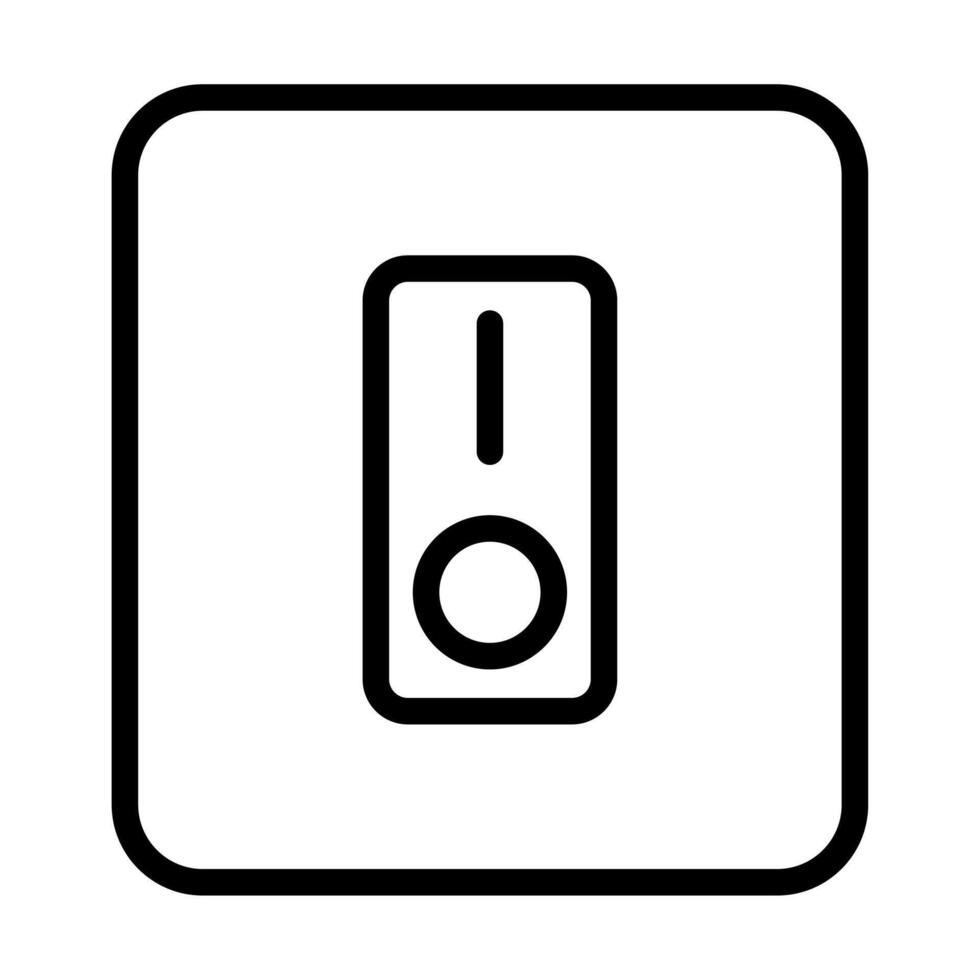 Electric switch outline icon . Power off linear style sign toggle switch off position for graphic design, logo, web site, social media, mobile app, ui. vector
