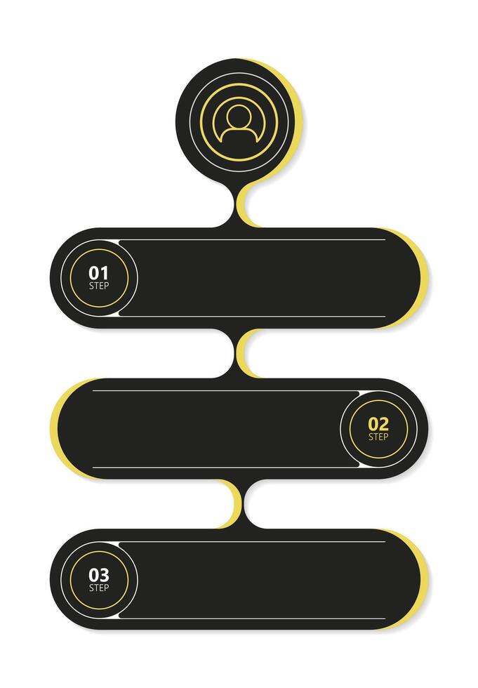 Minimalist Rounded Timeline Step Process Presentation Infographic Element vector