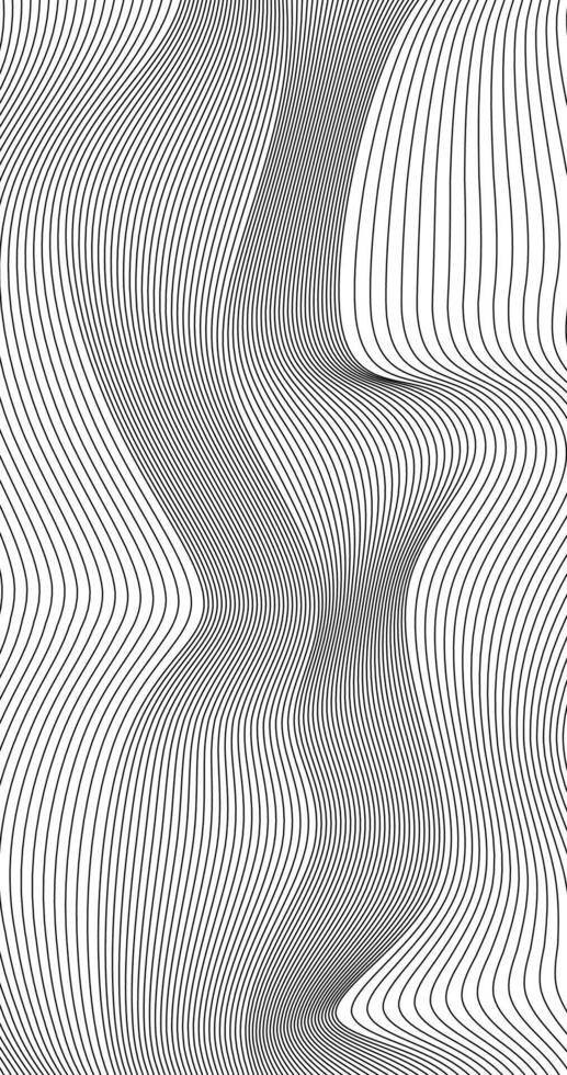 Abstract wavy lines grid on a white background Pattern Design vector