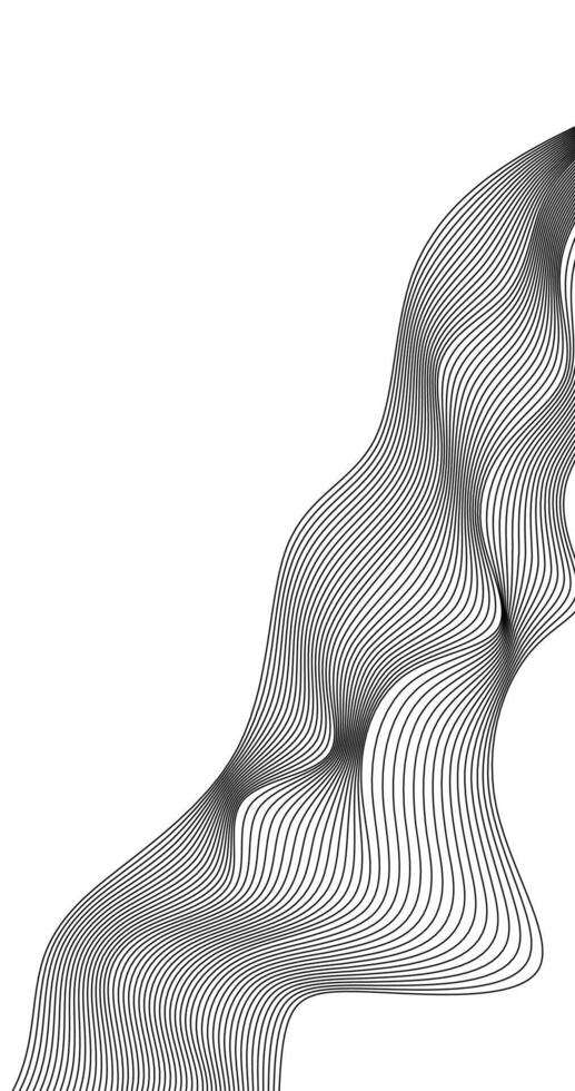 Abstract background with black wave lines on white background for wallpaper pattern fills web page surface textures vector