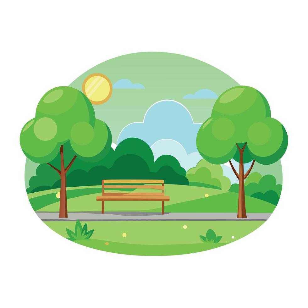 High Quality Image Blur Green Park Bokeh Light. Spring and Summer Background Icons vector