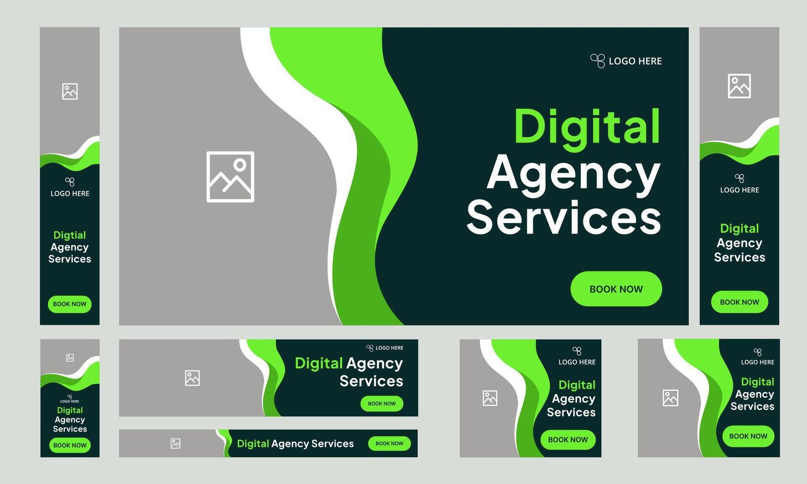 Best Web bundle banner design for social media post, digital marketing agency web set banner design, fully customizable eps 10 file format vector