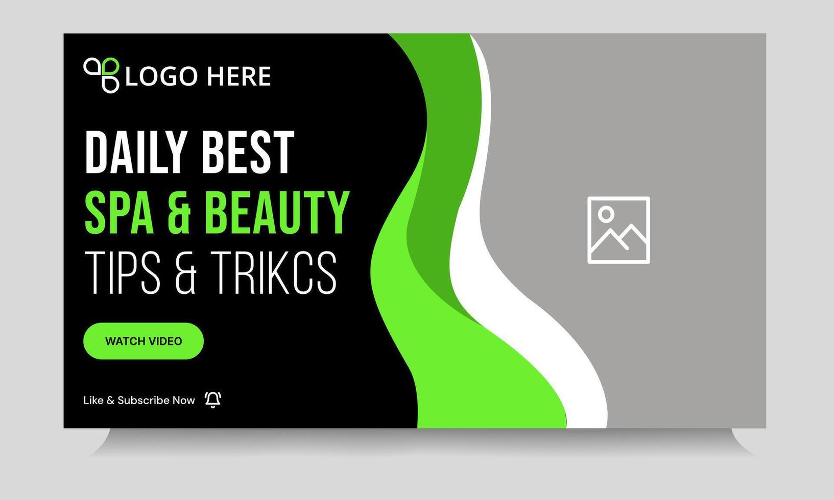 Trending body massage youtube thumbnail banner template design, customizable illustrator eps 10 file format vector