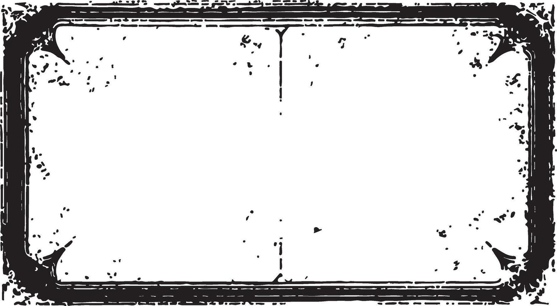 Grunge Rectangular Frame with Distressed Border Texture vector