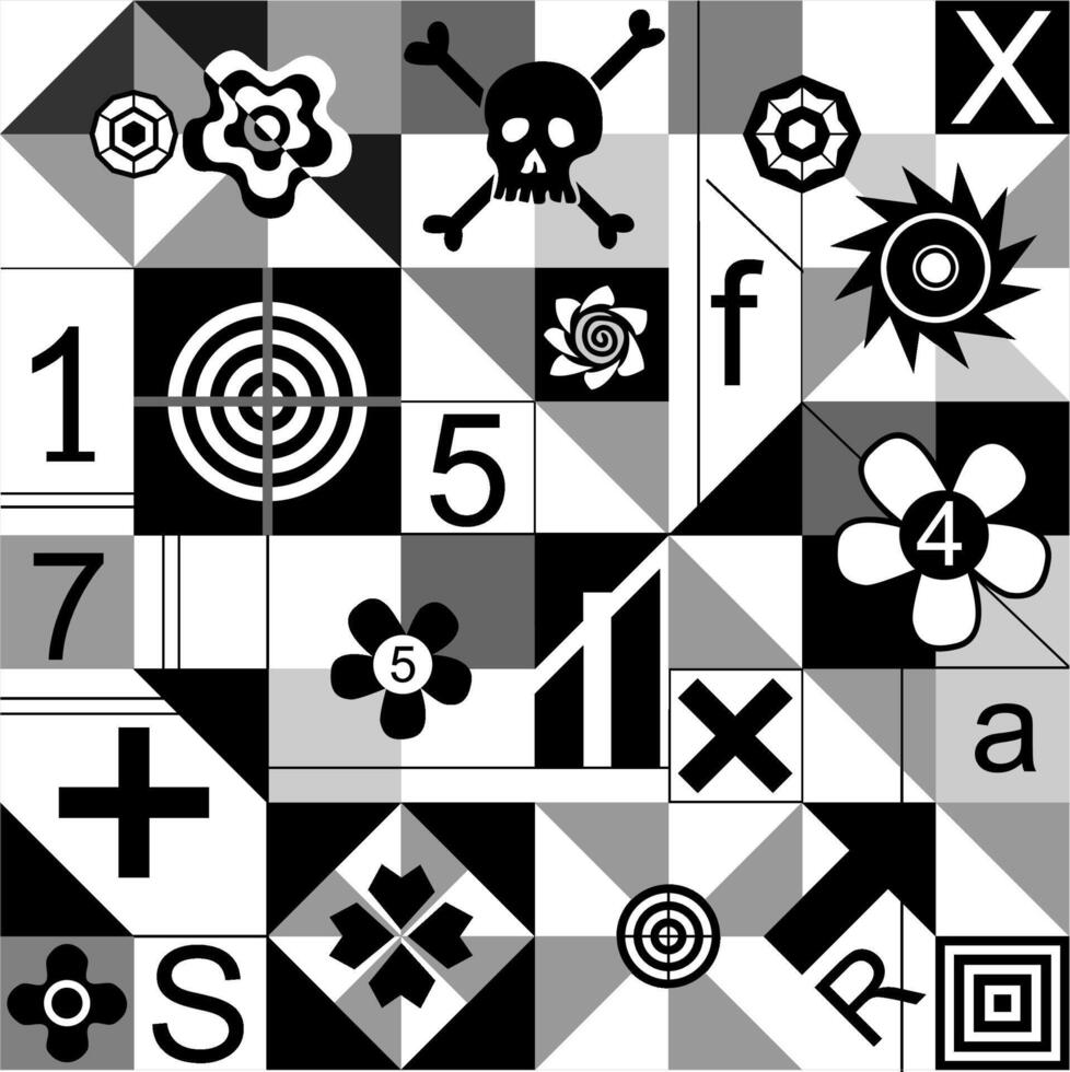 graphic seamless patterns in black and white , gray. Suitable for backgrounds, textile design, web design, scrapbooking paper. vector