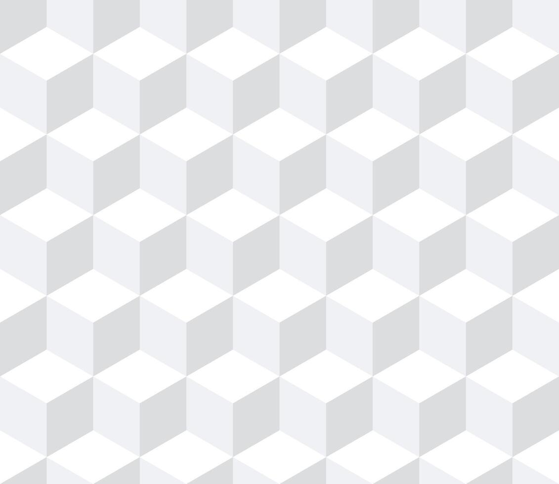 Geometric White Cube Pattern Background vector