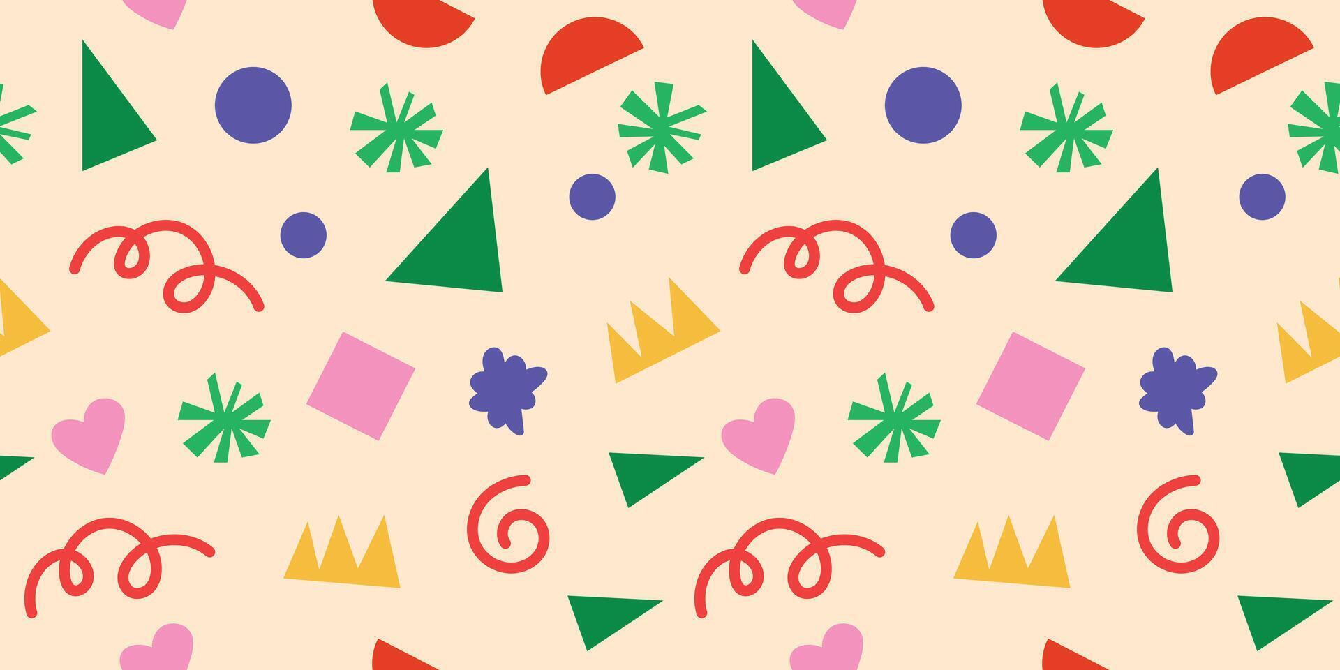 Design background geometric shape fun party vector