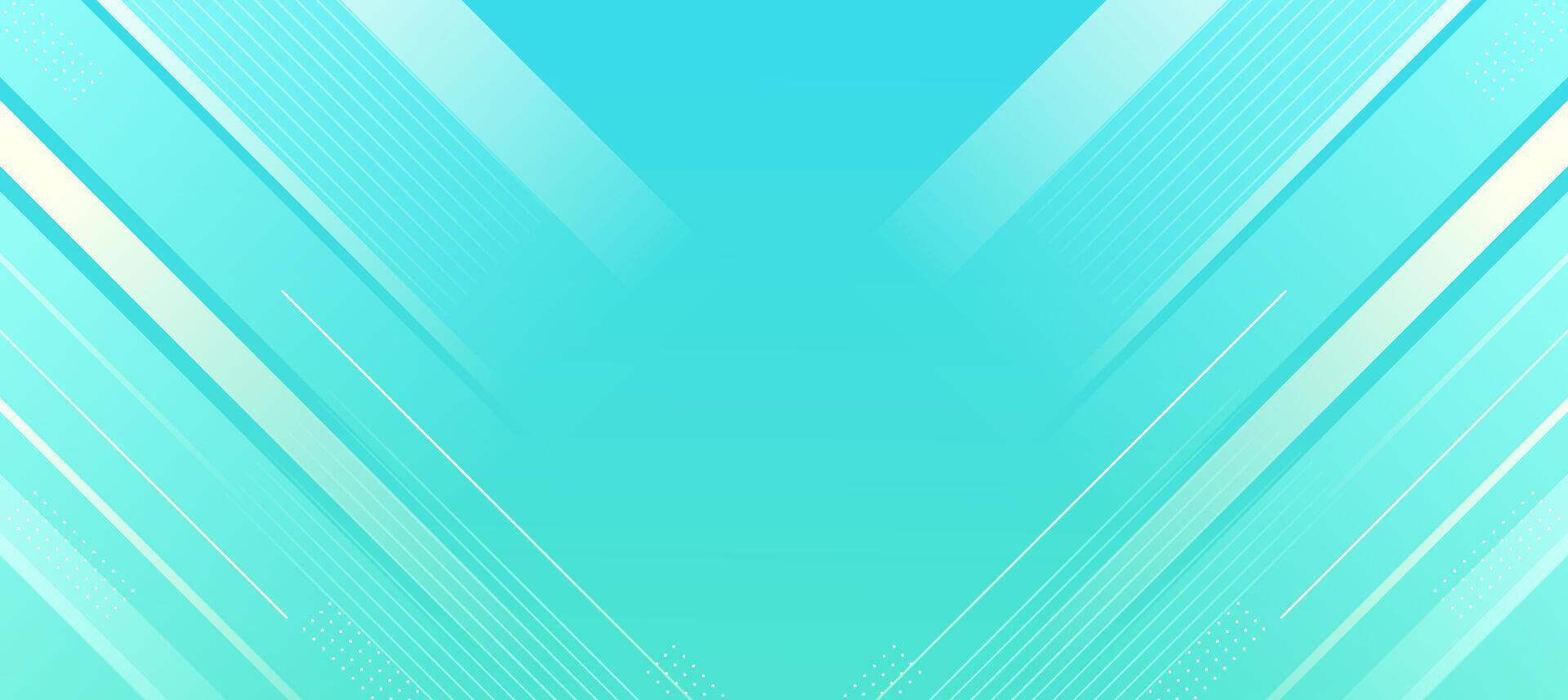 Dynamic turquoise and teal abstract banner with modern geometric lines and a subtle gradient, ideal for technology, business, or website designs and presentations vector