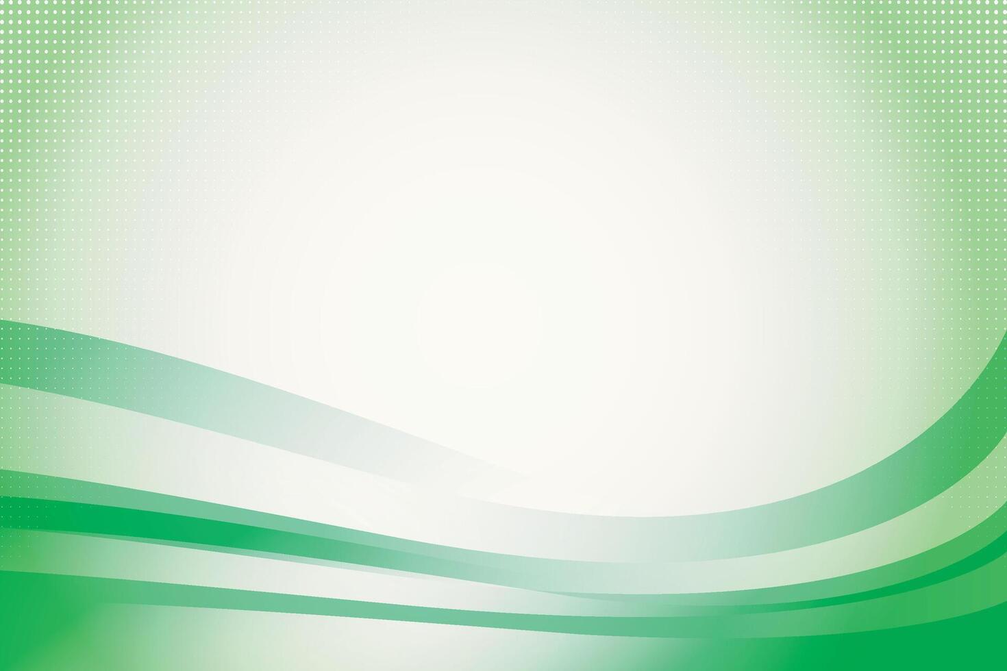Green gradient background shape with white space and geometry wave vector