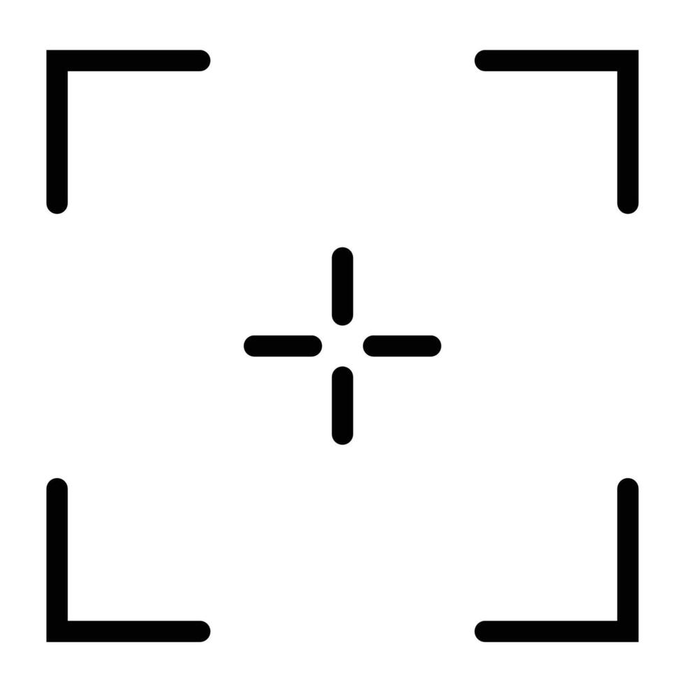 Linear Icons of Camera Viewfinders. An illustration of a camera viewfinder icon. vector