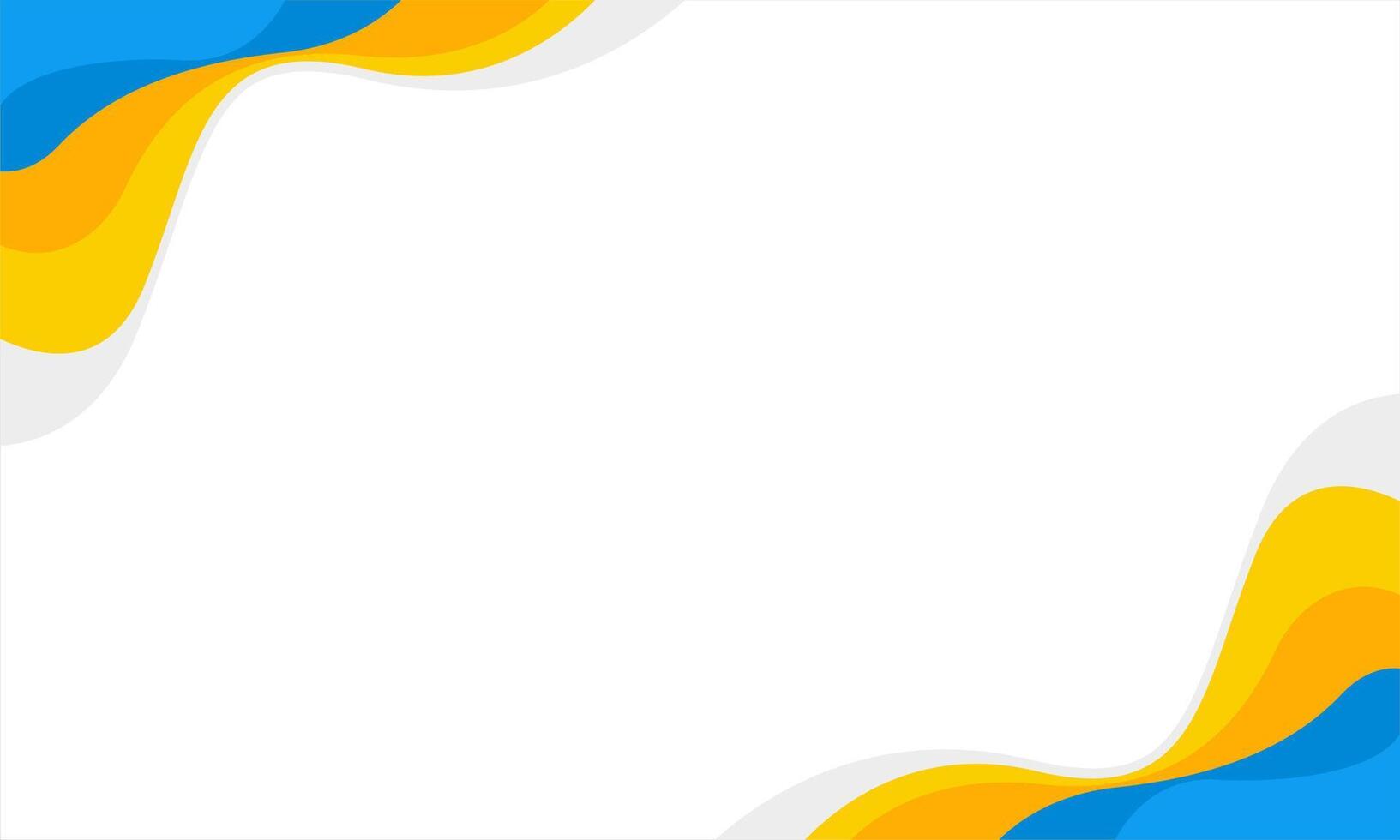 abstract wave background with yellow and blue element vector