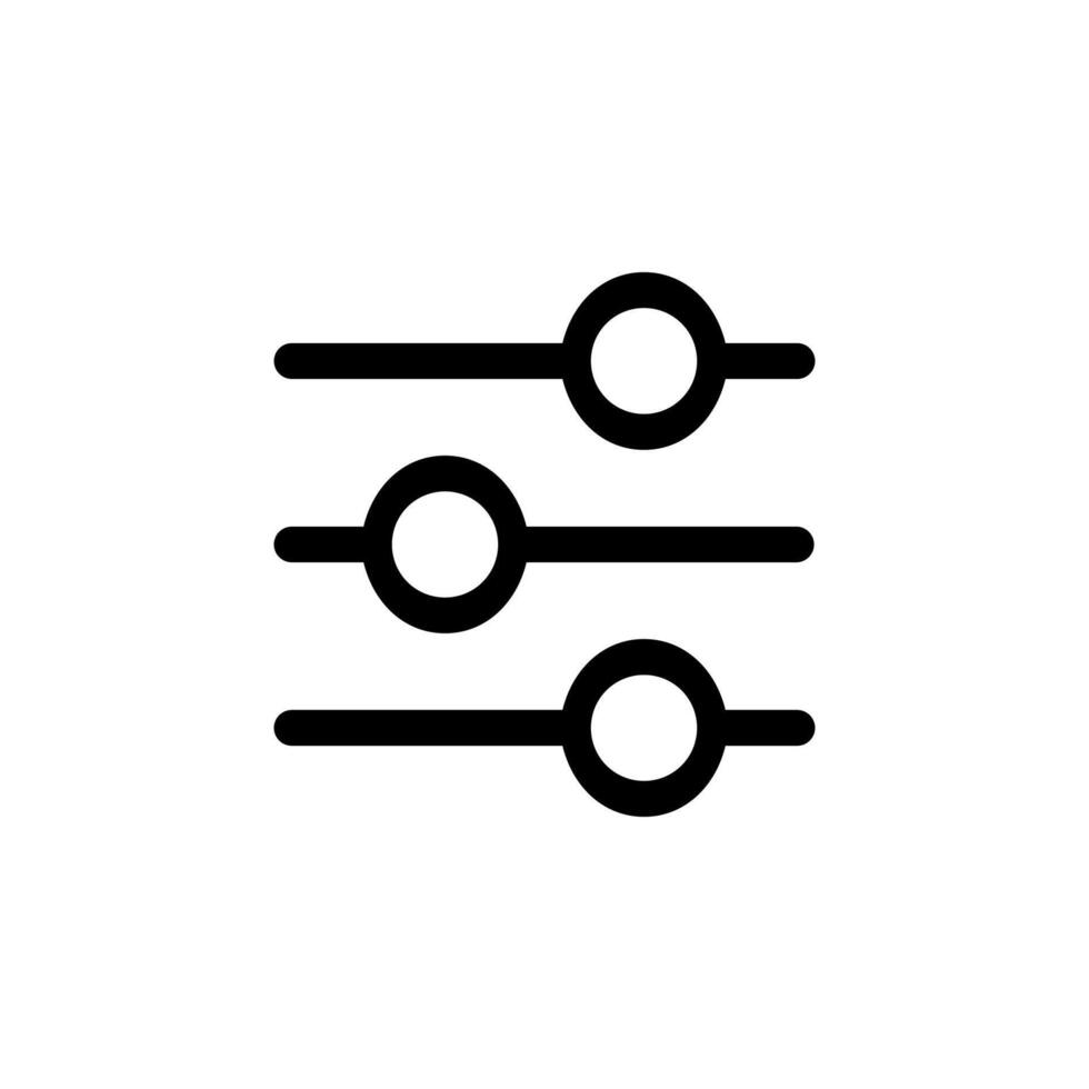 Settings Icon Line Symbol for Mobile App and Website vector