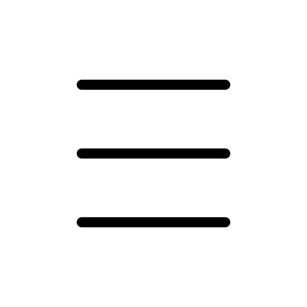 Line Menu Icon Outline Symbol for Website and User Interface vector