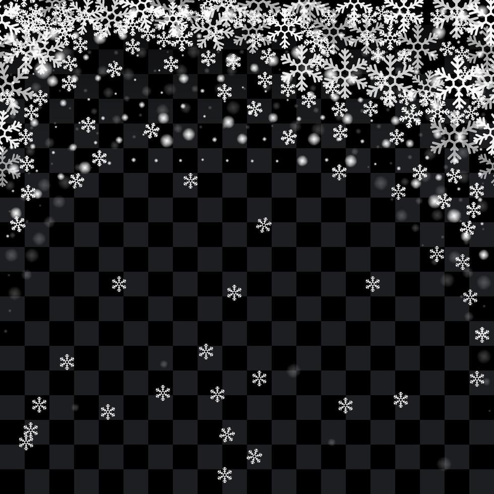 Abstract pattern of falling snow vector