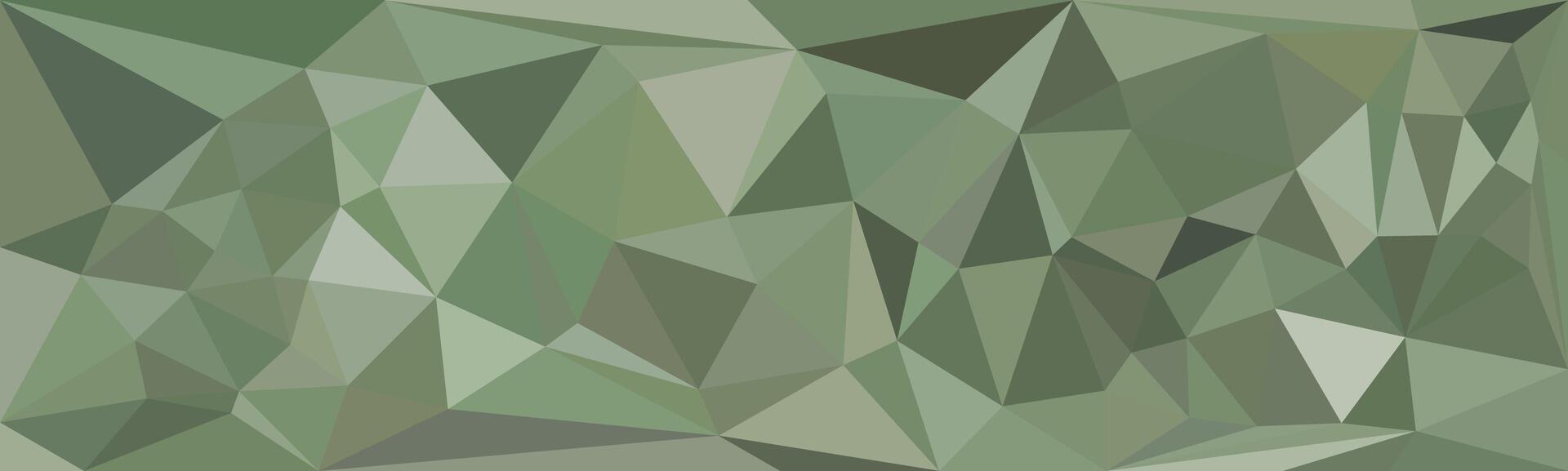 Geometric abstract background in various shades of green with polygonal shapes creating a modern textured design. vector