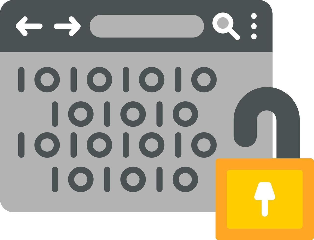 Binary Code Data Icon vector