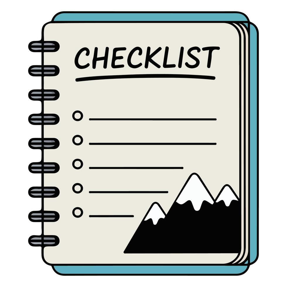 Check list colored form empty space notes illustration isolated on white background vector