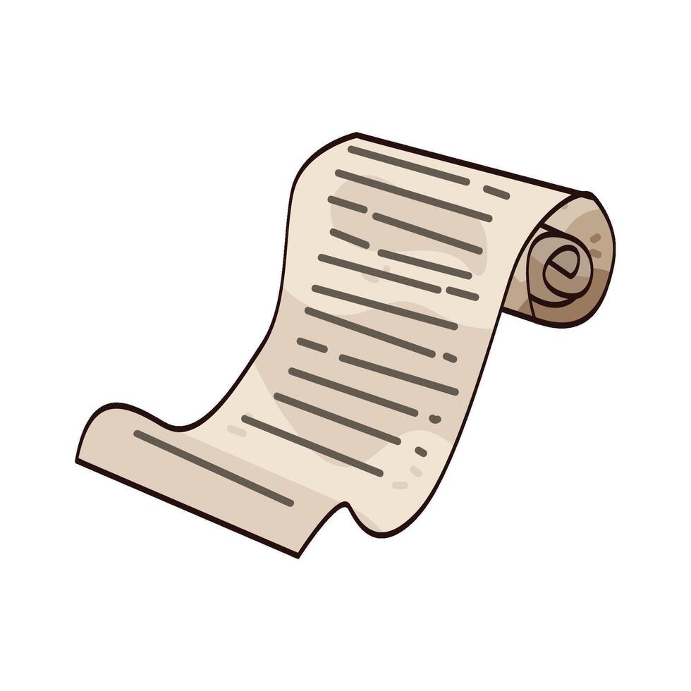 Scroll with written text vector