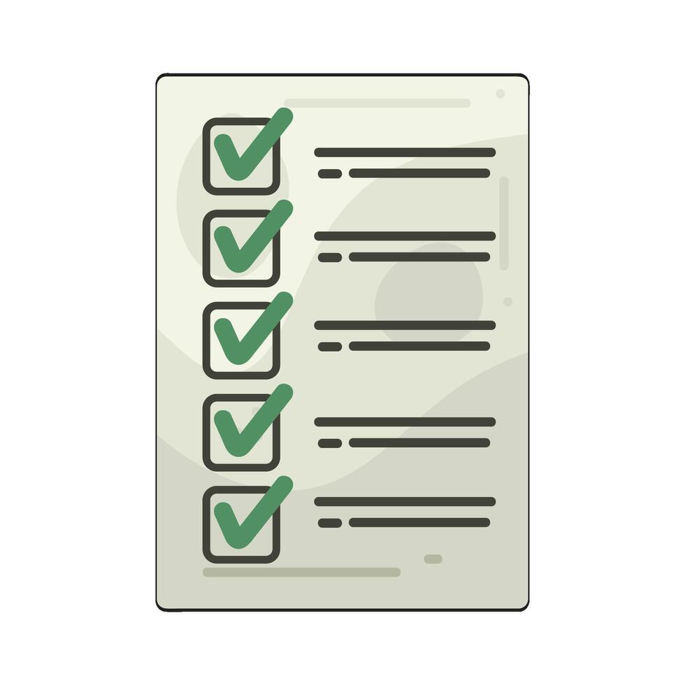 Checklist with checked boxes vector