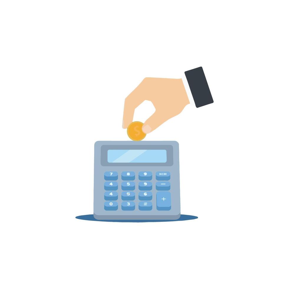 Personal Financial Planning with Calculator Expense Tracker, Budgeting, and Profit Report for Business Calculation vector