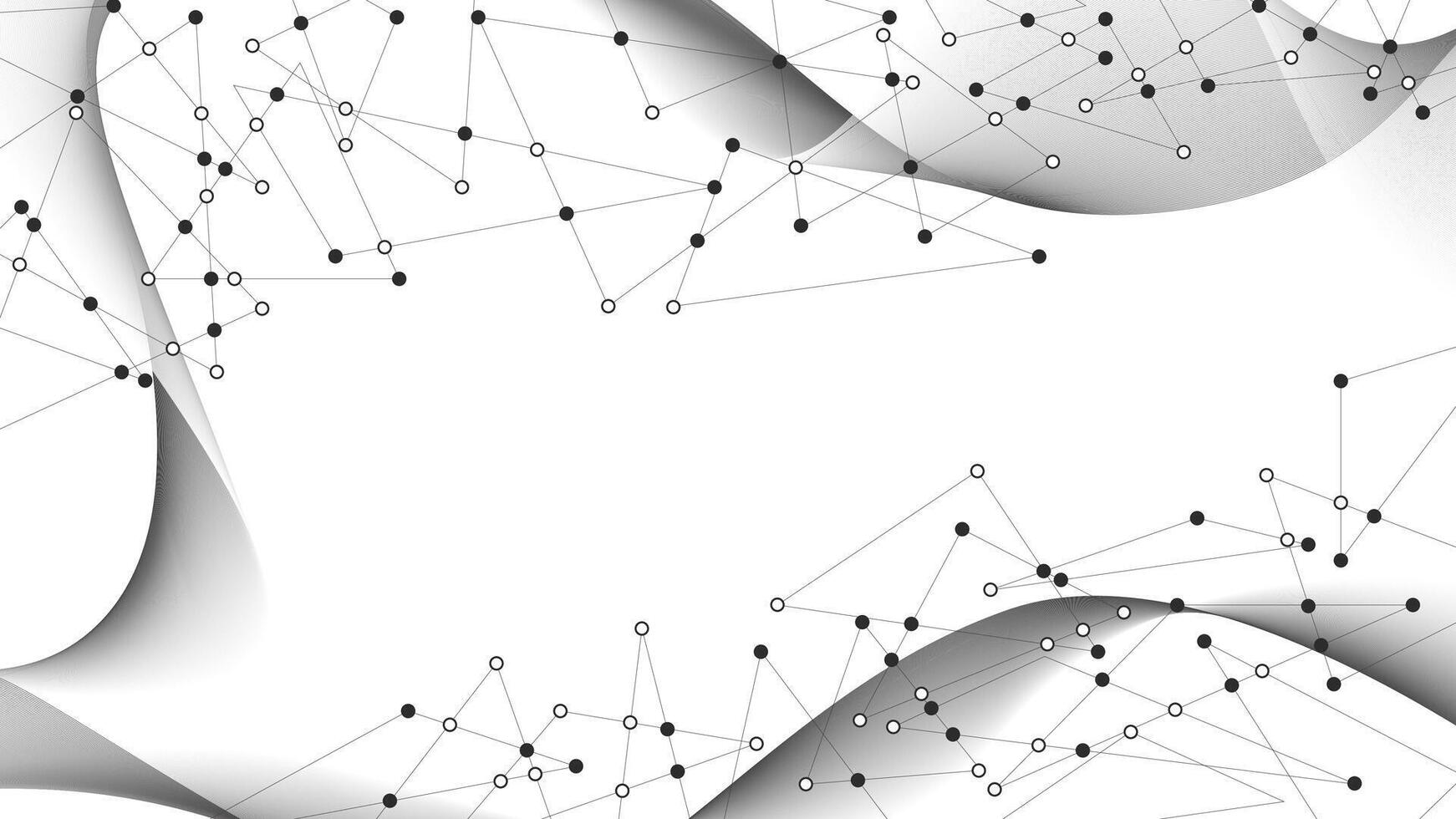 Modern abstract technology background with digital network connections, flowing wave lines, and futuristic design. Perfect for tech, AI, blockchain, and innovation the concepts. vector