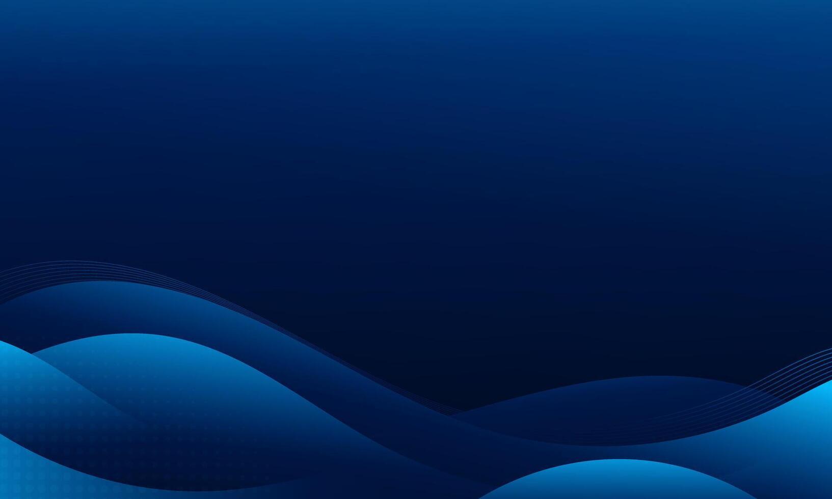 Abstract background with deep blue waves. vector