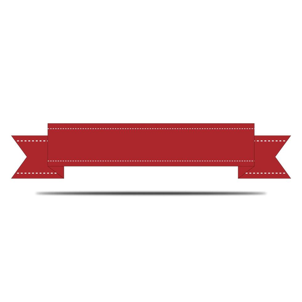 ribbon shape for text elements red vector