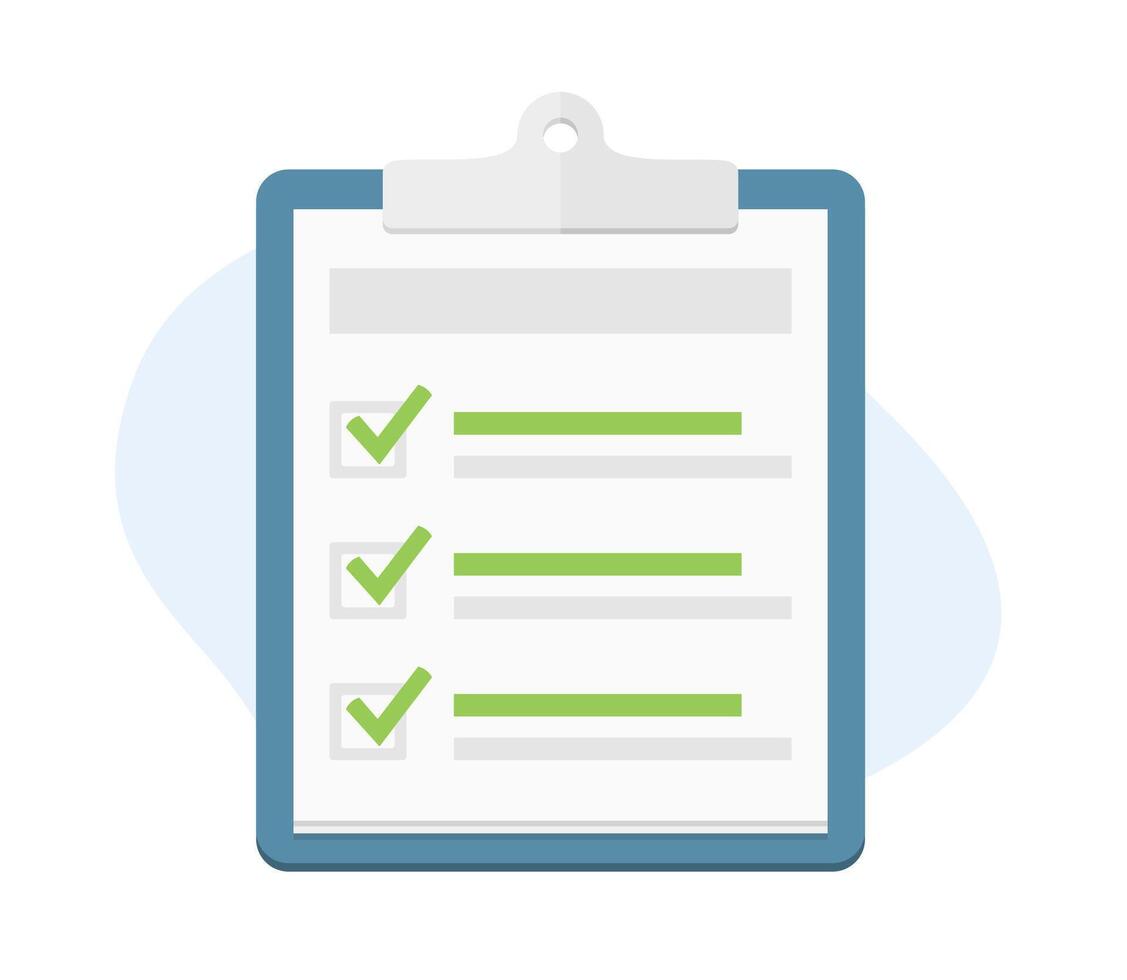 Check list on clipboard with three check boxes vector