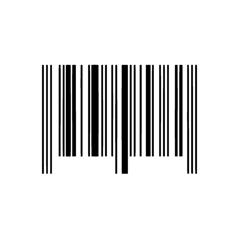 A minimalist illustration featuring a simple barcode symbol isolated against a clean off background representing commerce and identification vector
