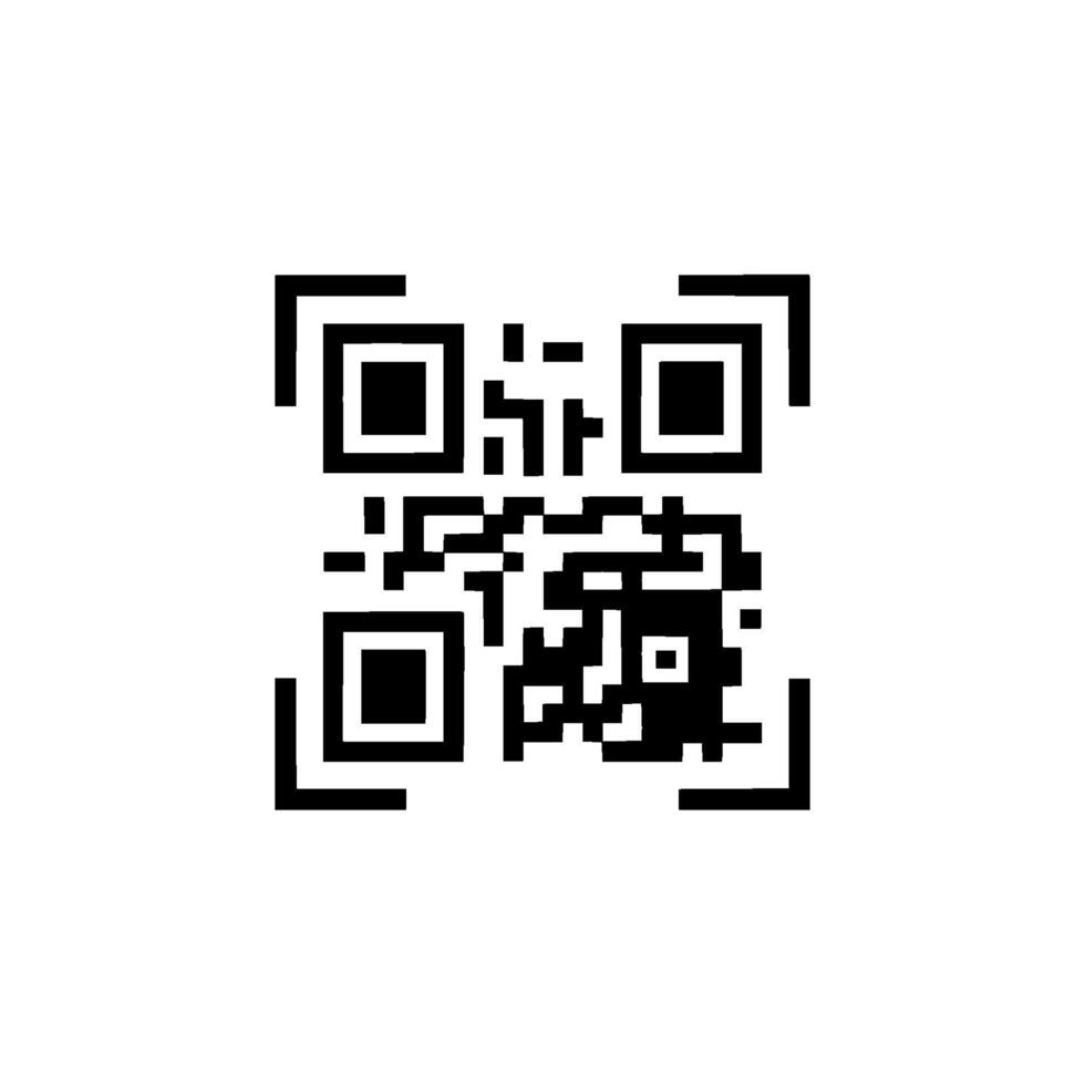 A clear and precisely rendered representation of a quick response matrix code barcode isolated on a clean light gray background for digital scanning vector