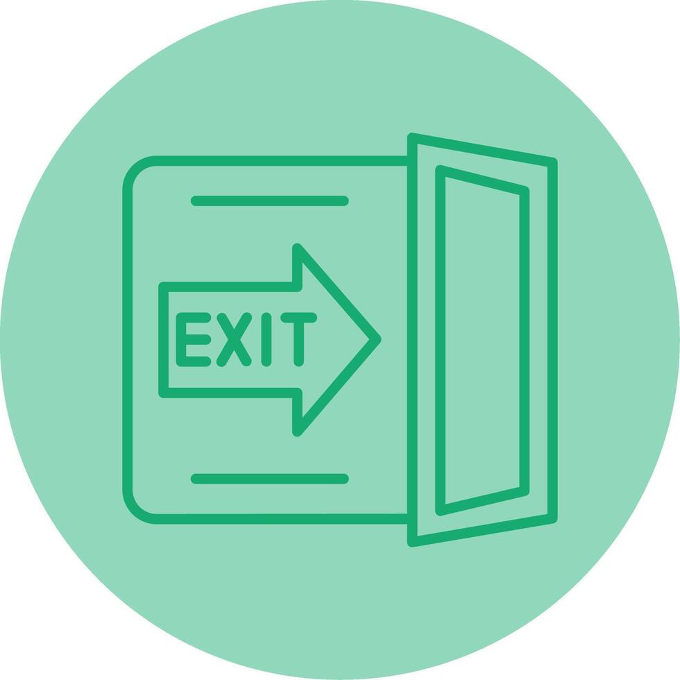 Highway Exit Direction Board Line Two Tone Circle vector