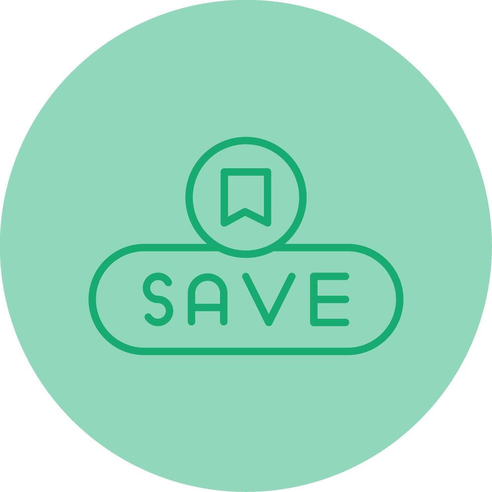Save Changes Button Line Two Tone Circle vector