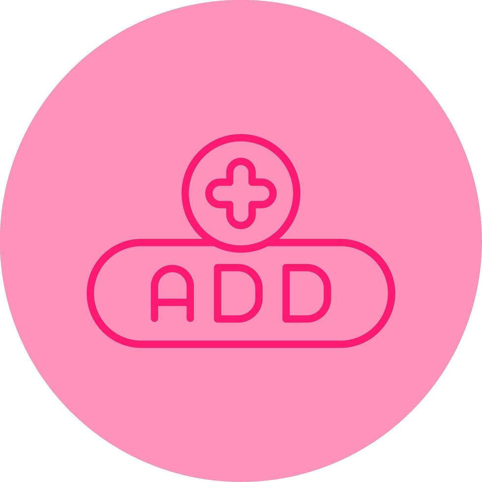 Add New Item Button Line Two Tone Circle vector