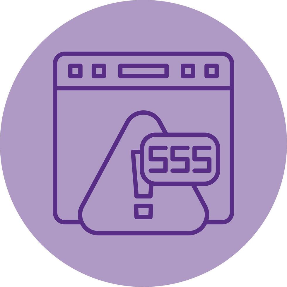 Error 555 Caching System Error Line Two Tone Circle vector