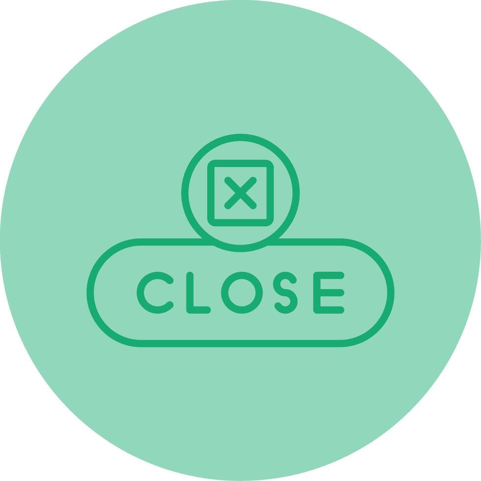 Close Window Button Line Two Tone Circle vector