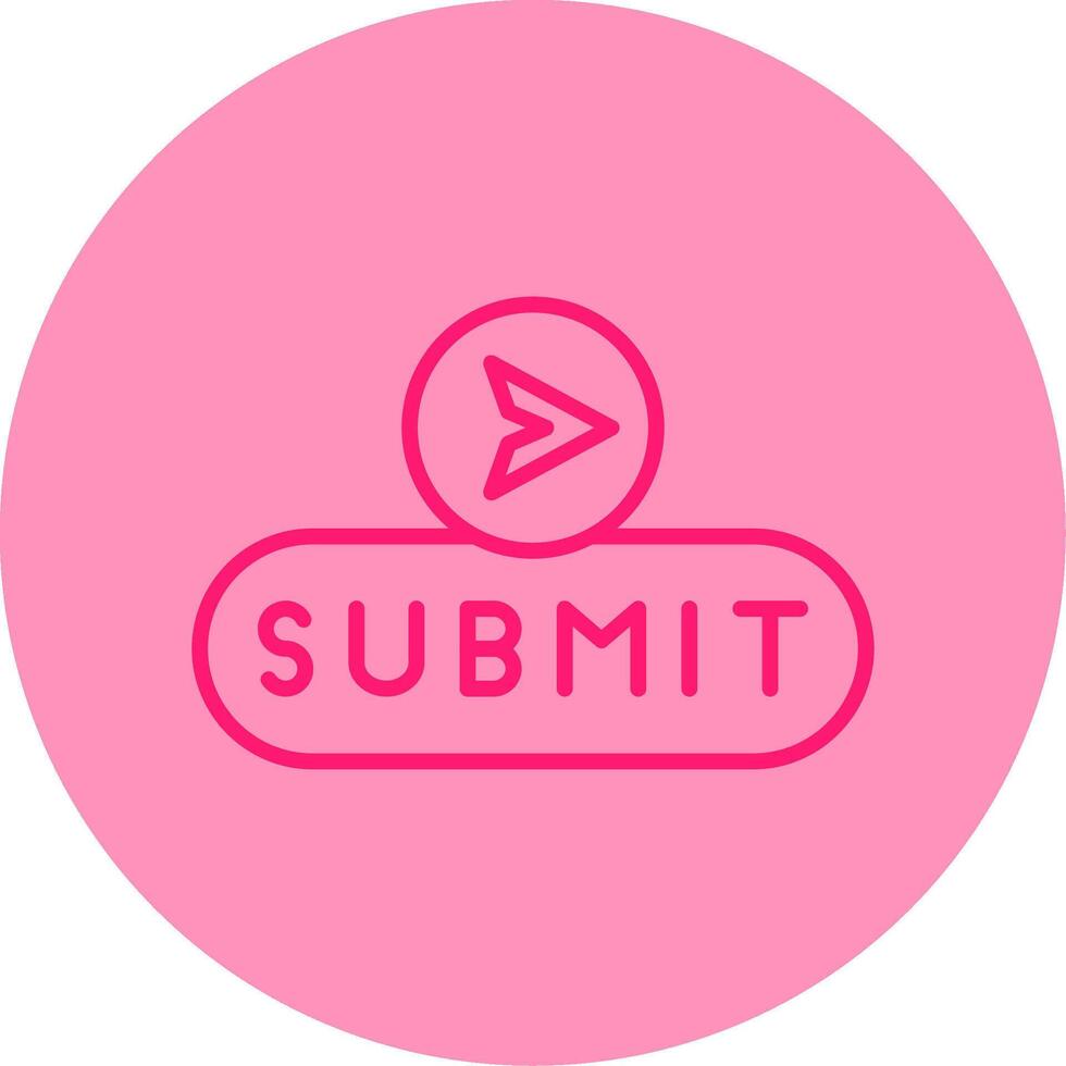 Submit Form Button Line Two Tone Circle vector