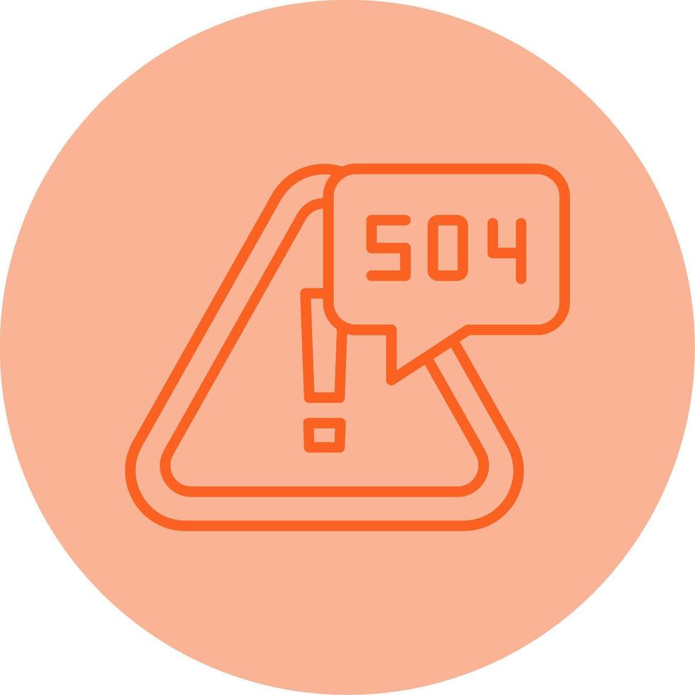 Gateway Timeout Error Line Two Tone Circle vector