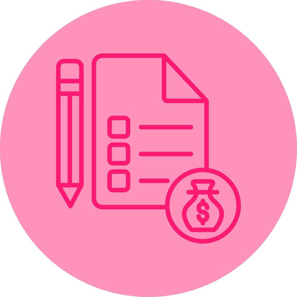 Digital Loan Application Form Line Two Tone Circle vector