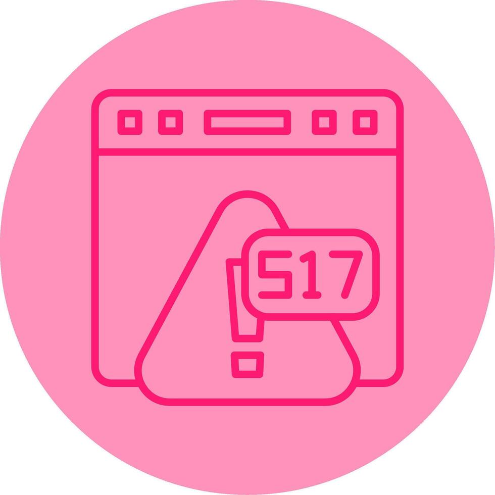 Error 517 Script Execution Timeout Line Two Tone Circle vector