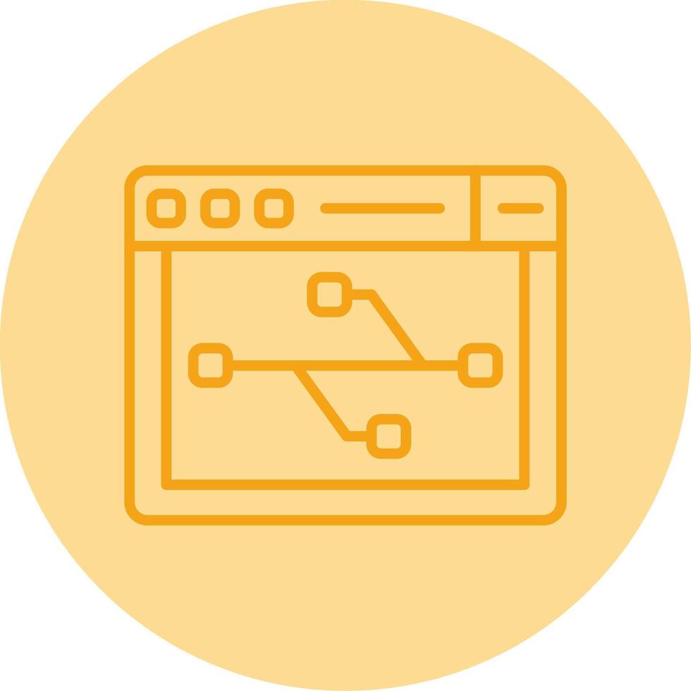 Version Control Branch Icon Line Two Tone Circle vector
