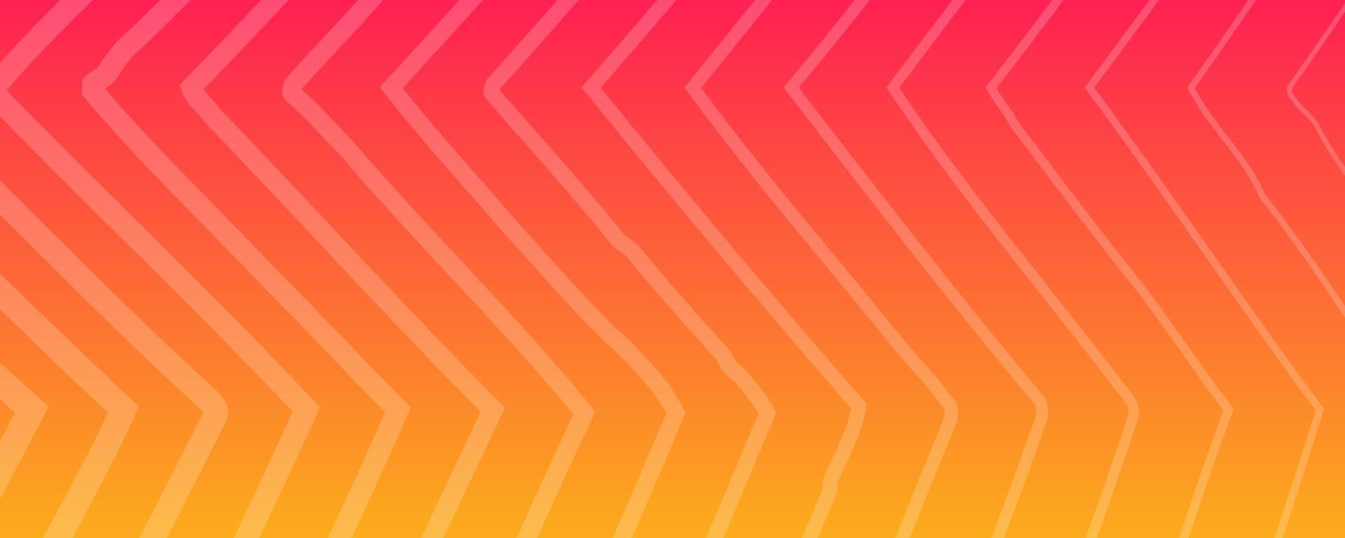Orange colorful gradient background with lines vector