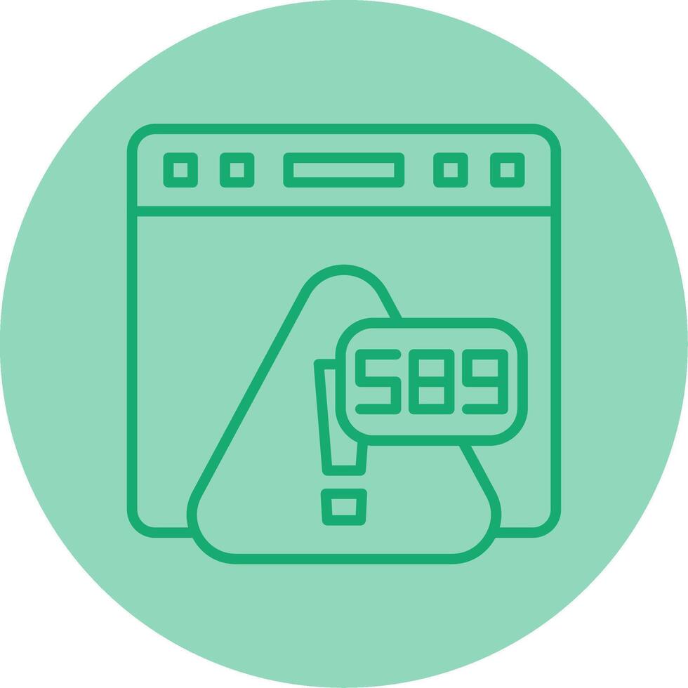 error 589 autenticación middleware error línea dos tono circulo vector