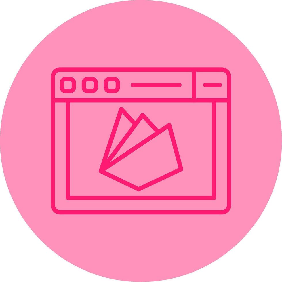 Firebase Real Time Database Line Two Tone Circle vector