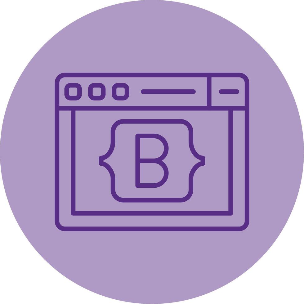 Bootstrap CSS Toolkit Icon Line Two Tone Circle vector