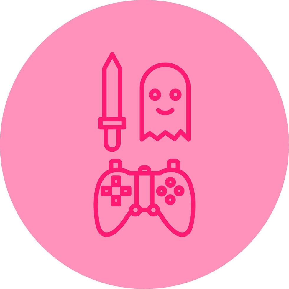 Designed Game Level Map Line Two Tone Circle vector