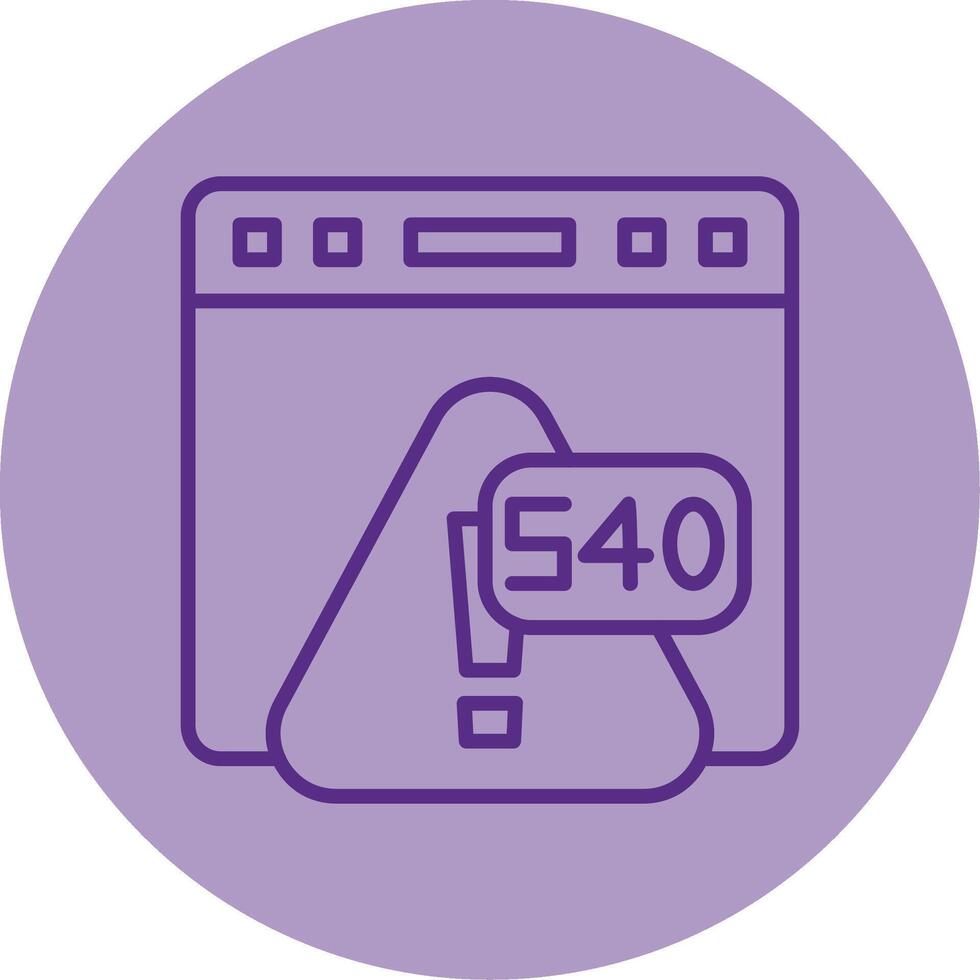 Error 540 Unexpected Redirect Loop Line Two Tone Circle vector