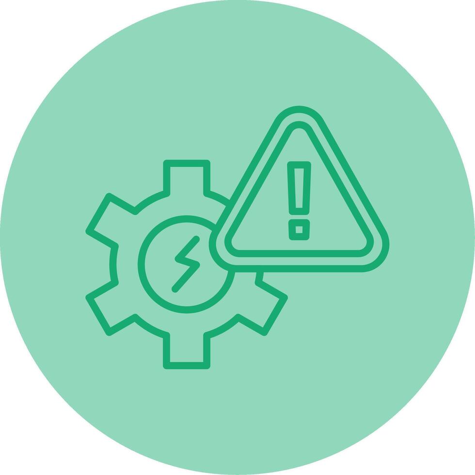 Configuration Error Message Line Two Tone Circle vector
