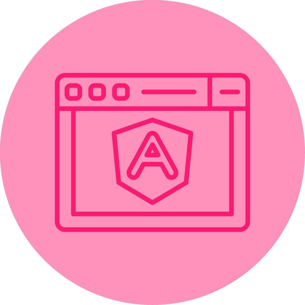 angular Interfaz marco de referencia línea dos tono circulo vector