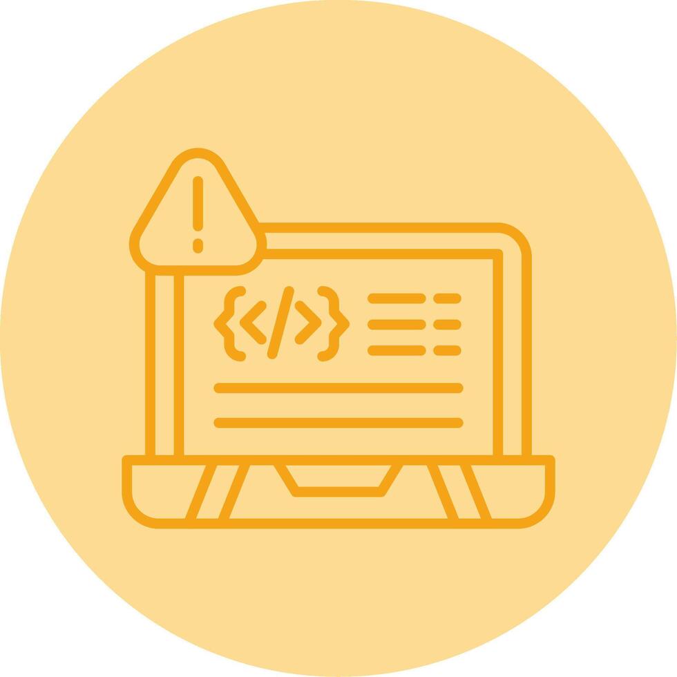 Segmentation Fault Error Line Two Tone Circle vector