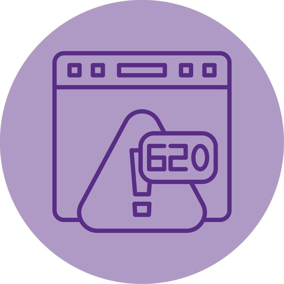 Error 620 Third Party Auth Timeout Line Two Tone Circle vector